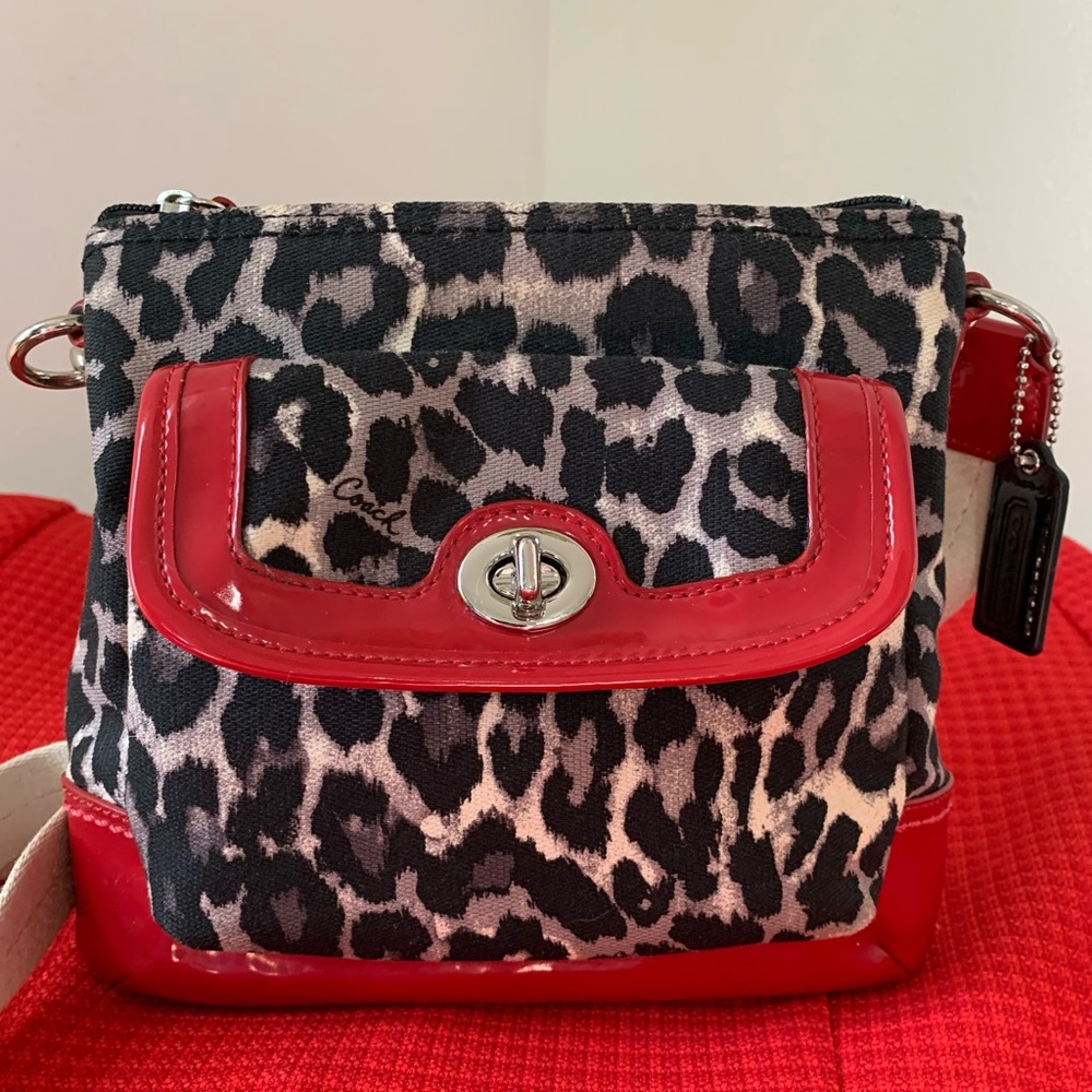 HOLD FOR LAVONNE Coach Ocelot Swingpack Cheetah Print Crossbody Bag - Picture 3 of 12